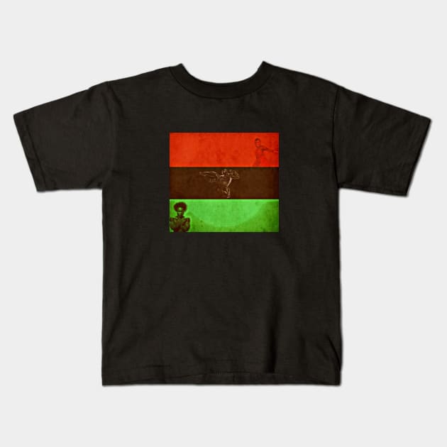 Pan African black panther flag Kids T-Shirt by Thisepisodeisabout